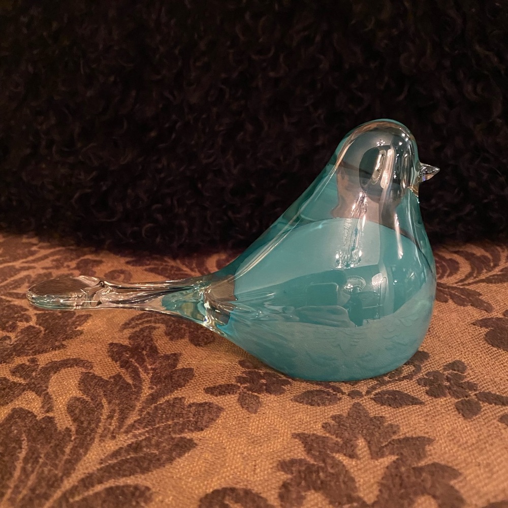 Glass Bird Decor